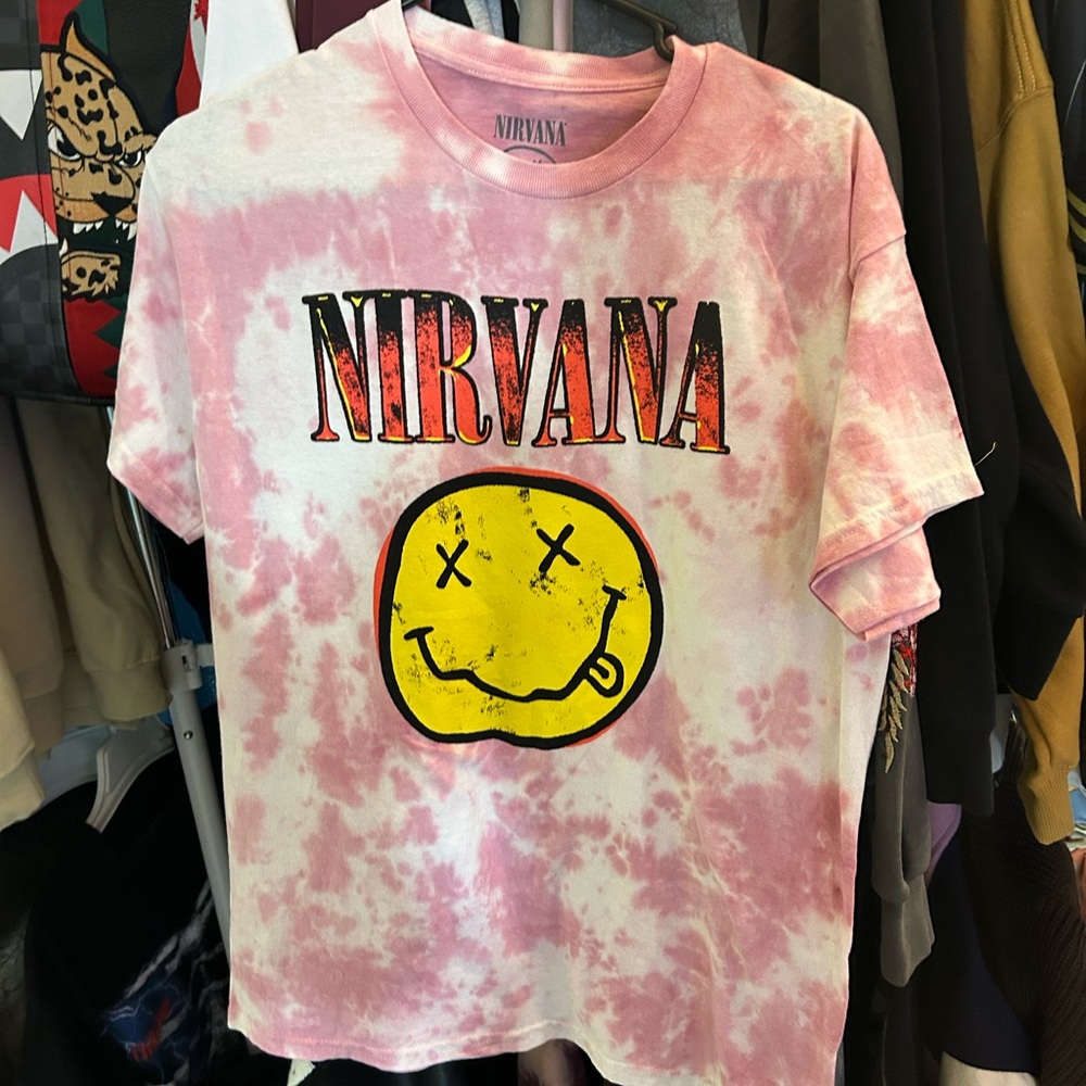 Nirvana Pink Tie-Dye T-Shirt